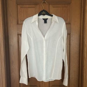Brooks Brothers fitted linen top